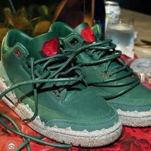 Jordan Green and Red Sneakers